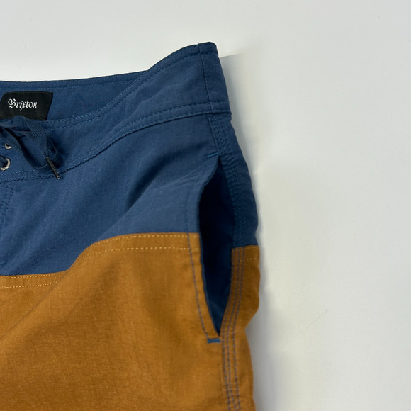 Brixton Board Shorts Mens 30 Blue Swim Swimming Swimmer Surfer Surfing BRXTN - Picture 3 of 5